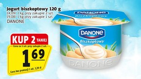 Danone Jogurt kremowy smak biszkoptowy 120 g niska cena