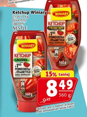 Winiary Ketchup łagodny 560 g niska cena