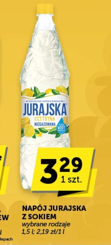 Jurajska Napój niegazowany smak brzoskwinia 1,5 l