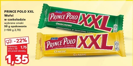 Prince Polo XXL Kruchy wafelek z kremem smak orzechowy 50 g