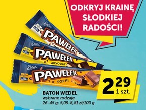 E. Wedel Pawełek Duo Batonik kokos 44 g niska cena