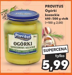 Provitus Ogórki konserwowe kozackie 640 g niska cena