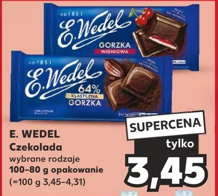 E. Wedel Czekolada gorzka wiśniowa 100 g 