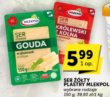 Mlekpol Ser mierzwiony gouda 150 g