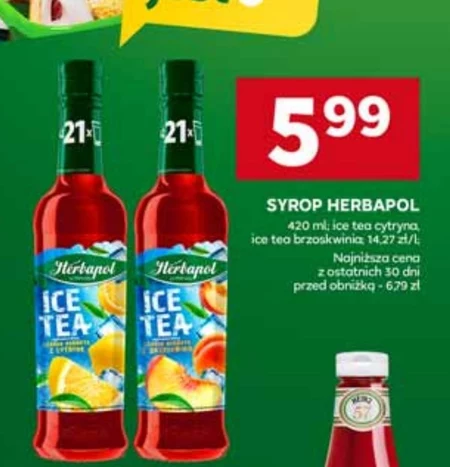 Herbapol Ice Tea Suplement diety czarna herbata z brzoskwinią 420 ml