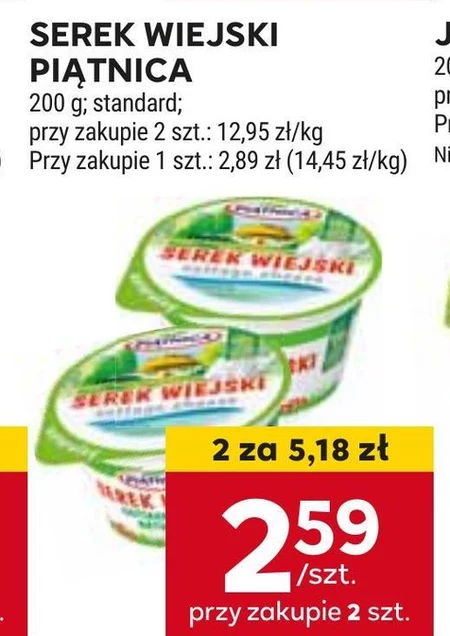 Piątnica Serek wiejski naturalny 200 g