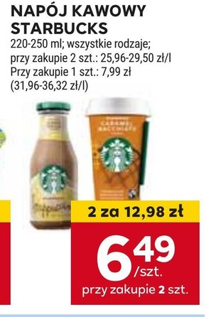 Starbucks Frappuccino Mocha Mleczny napój kawowy 250 ml niska cena