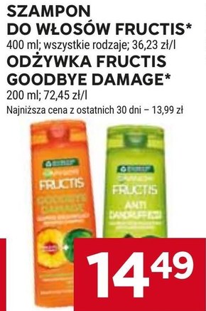 Garnier Fructis Goodbye Damage Szampon odbudowujący 400 ml niska cena