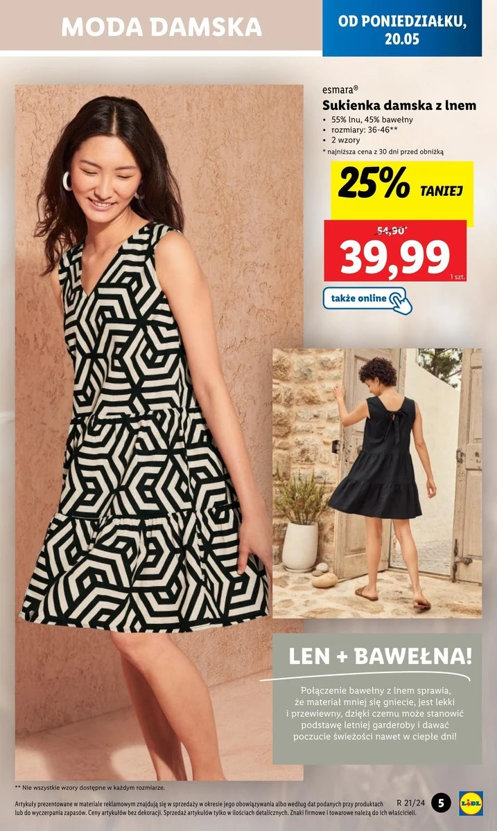 Przepiękna lniana sukienka na lato w Lidlu! 