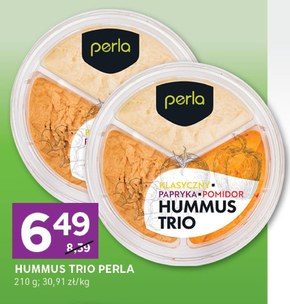 Perla Hummus trio klasyczny paprykowy z suszonym pomidorem 210 g niska cena
