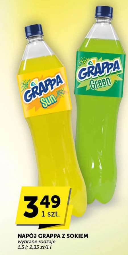Grappa Green Napój gazowany o smaku kiwi i owoców egzotycznych 1,5 l