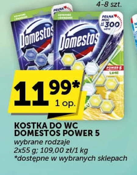 Domestos Power 5 Lime Kostka toaletowa 2 x 55 g
