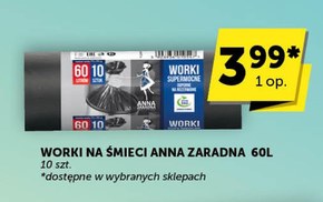 Anna Zaradna Worki na śmieci 60 l 10 sztuk niska cena