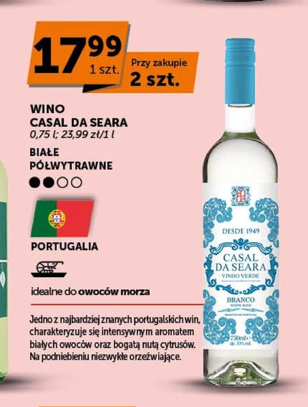 Wino półwytrawne Casal da Seara