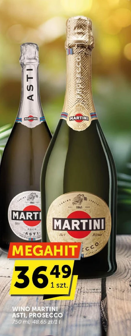 Martini Prosecco D.O.C. Wino białe wytrawne musujące włoskie 750 ml