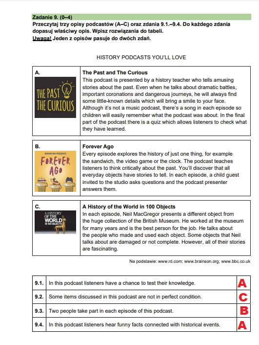 Egzamin ósmoklasisty 2024: Język angielski. Arkusz CKE i odpowiedzi - strona 11 Egzamin ósmoklasisty 2024: Język angielski. Arkusz CKE i odpowiedzi - strona 11