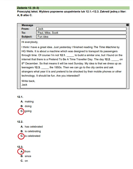Egzamin ósmoklasisty 2024: Język angielski. Arkusz CKE i odpowiedzi - strona 15 Egzamin ósmoklasisty 2024: Język angielski. Arkusz CKE i odpowiedzi - strona 15