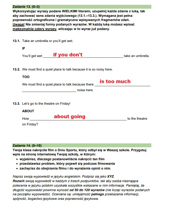 Egzamin ósmoklasisty 2024: Język angielski. Arkusz CKE i odpowiedzi - strona 16 Egzamin ósmoklasisty 2024: Język angielski. Arkusz CKE i odpowiedzi - strona 16