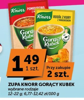 Knorr Gorący Kubek Kremowy rosół z grzankami 16 g niska cena