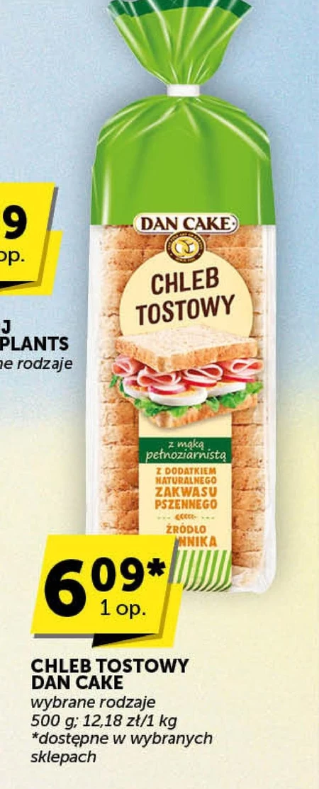 Dan Cake Chleb tostowy z mąką pełnoziarnistą 500 g