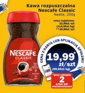 NESCAFÉ Classic Kawa rozpuszczalna 200 g niska cena