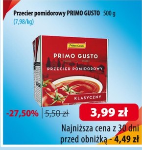 Primo Gusto Przecier pomidorowy klasyczny 500 g niska cena