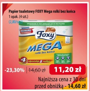 Foxy Mega Papier toaletowy 4 rolki niska cena