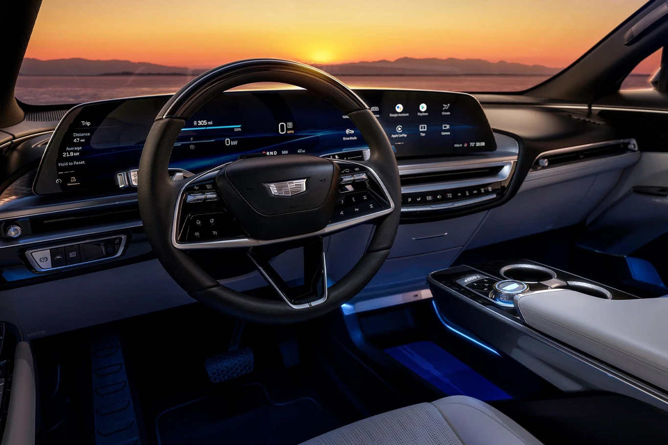 Cadillac Lyriq ma 33-calowy wyświetlacz i wbudowane usługi Google.