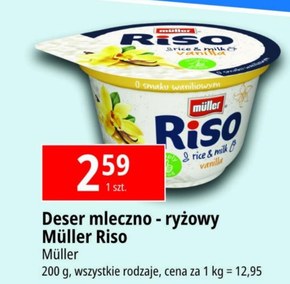 Müller Riso Deser mleczno-ryżowy z sosem o smaku waniliowym 200 g niska cena