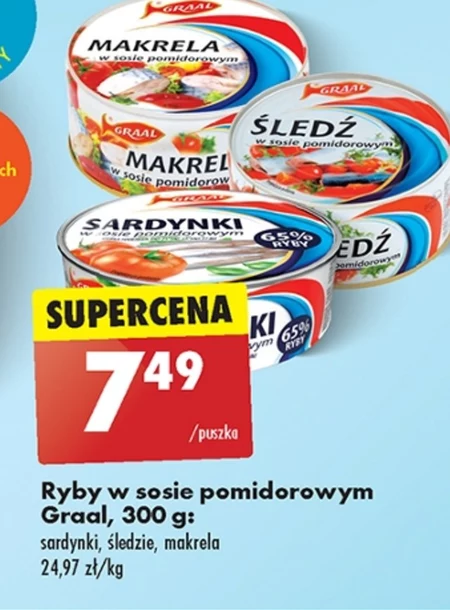 GRAAL Śledź w sosie pomidorowym 300 g