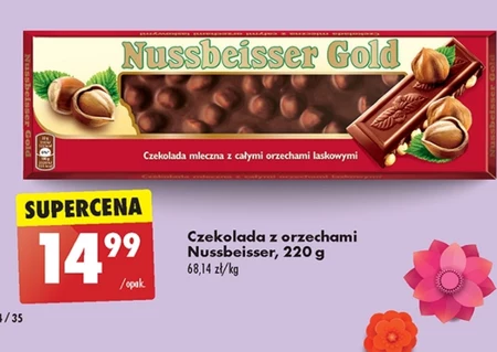 Nussbeisser Czekolada mleczna z całymi orzechami laskowymi 220 g
