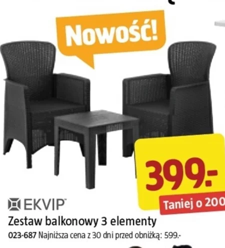 Zestaw balkonowy Ekvip