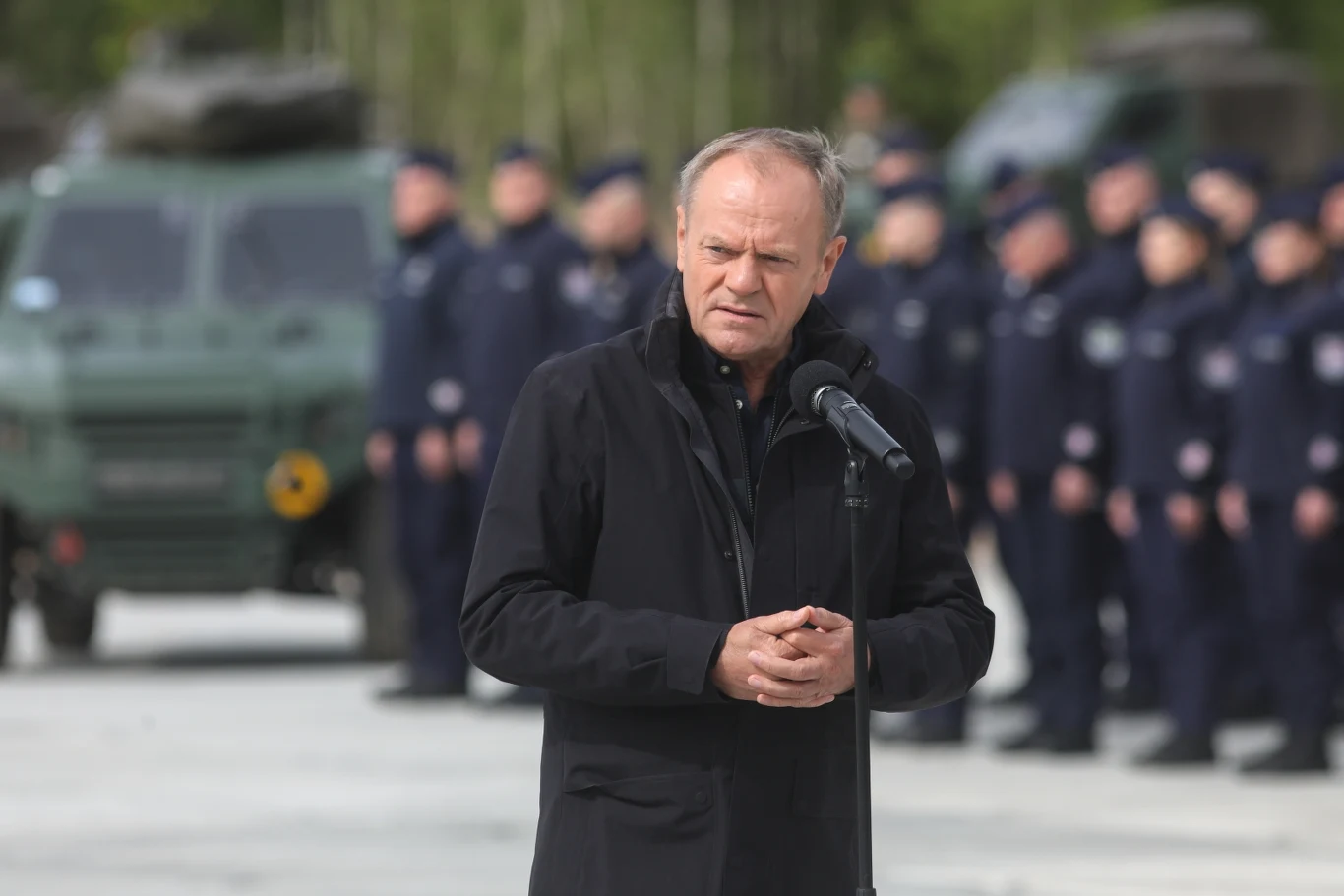 Premier Donald Tusk na granicy polsko-białoruskiej Premier Donald Tusk na granicy polsko-białoruskiej