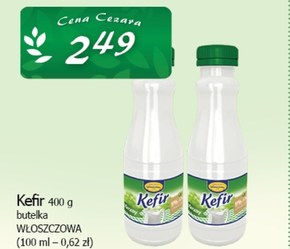 Włoszczowa Kefir naturalny 400 g niska cena