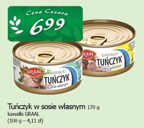 Graal Tuńczyk kawałki w sosie własnym 170 g niska cena