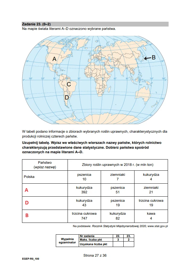 Matura 2024. Rozszerzona geografia (formuła 2015). Arkusz CKE i odpowiedzi - strona 27 Matura 2024. Rozszerzona geografia (formuła 2015). Arkusz CKE i odpowiedzi - strona 27