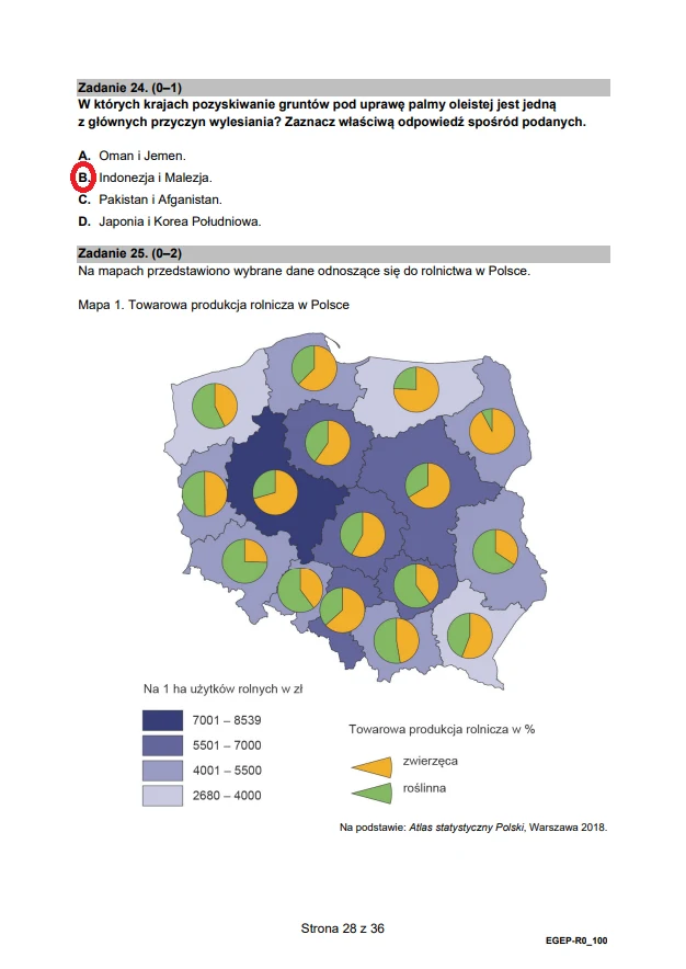 Matura 2024. Rozszerzona geografia (formuła 2015). Arkusz CKE i odpowiedzi - strona 28 Matura 2024. Rozszerzona geografia (formuła 2015). Arkusz CKE i odpowiedzi - strona 28