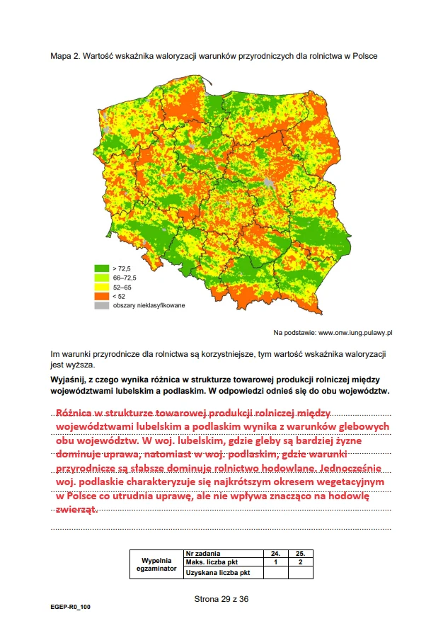 Matura 2024. Rozszerzona geografia (formuła 2015). Arkusz CKE i odpowiedzi - strona 29 Matura 2024. Rozszerzona geografia (formuła 2015). Arkusz CKE i odpowiedzi - strona 29