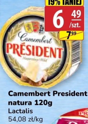Président Ser Camembert naturalny 120 g niska cena