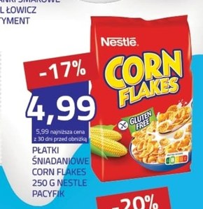 Nestlé Corn Flakes Chrupiące płatki kukurydziane 250 g niska cena