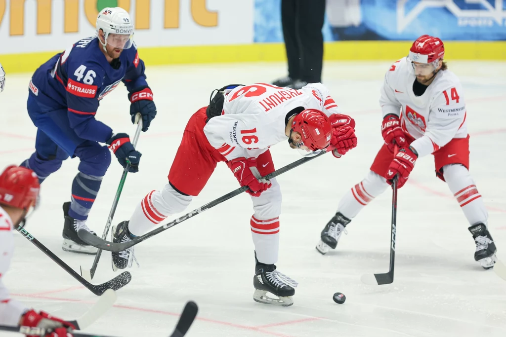 Kadr z meczu Polska - USA. Na zdjęciu Paweł Zygmunt i Dominik Paś Kadr z meczu Polska - USA. Na zdjęciu Paweł Zygmunt i Dominik Paś
