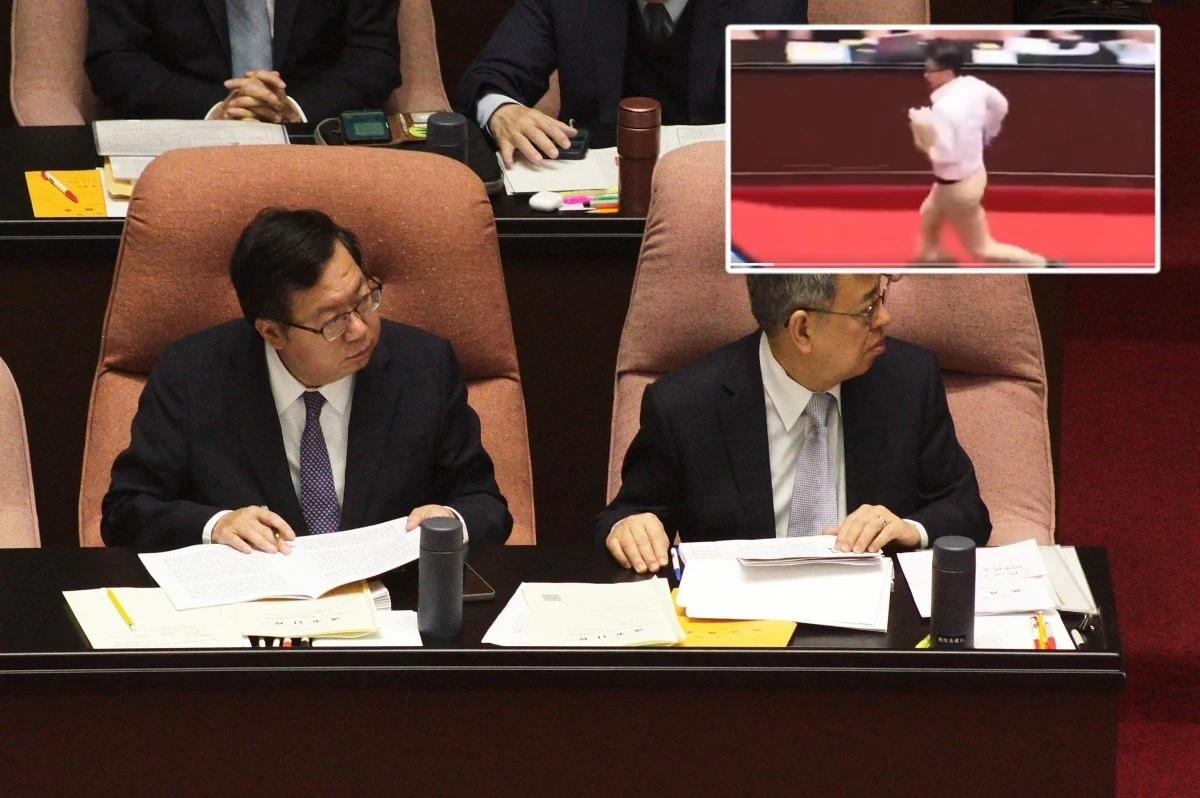 Awantura w tajwańskim parlamencie Awantura w tajwańskim parlamencie