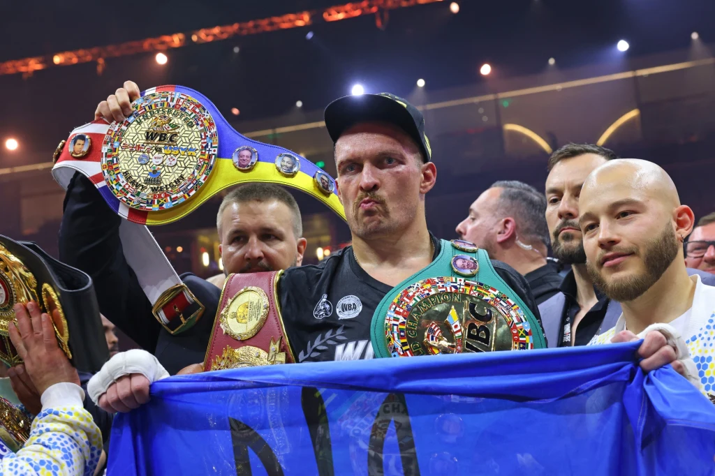 Ołeksandr Usyk po wygranej z Tysonem Furym Ołeksandr Usyk po wygranej z Tysonem Furym