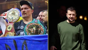 Ołeksandr Usyk i Wołodymyr Zełenski