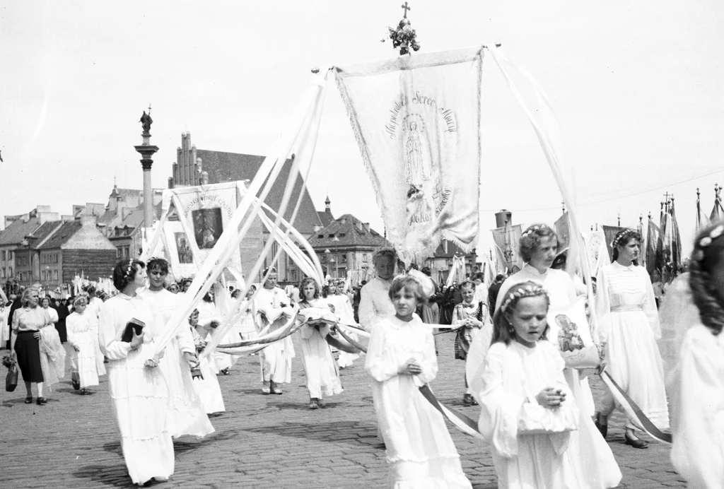 Procesja Bożego Ciała, Warszawa 1958 r.