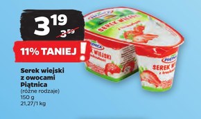 Piątnica Serek wiejski z truskawkami 150 g niska cena