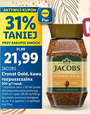 Jacobs Cronat Gold Kawa rozpuszczalna 200 g niska cena
