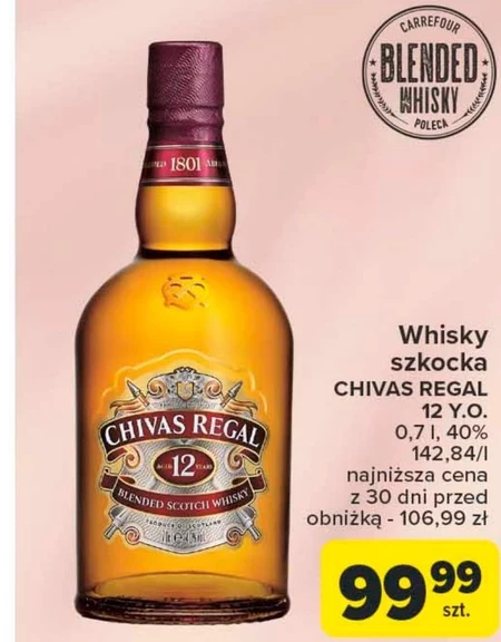 Chivas Regal Aged 12 Years Blended Scotch Whisky 700 ml
