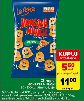 Monster Munch Chrupki ziemniaczane ketchup 100 g niska cena