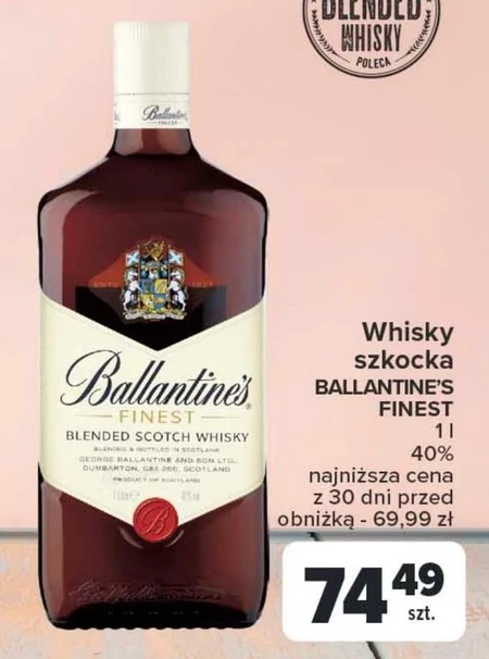 Ballantine's Finest Blended Scotch Whisky 1 l